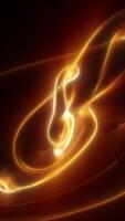 Fluid golden abstract form with soft glow and smooth curves on a dark background, resembling liquid light video