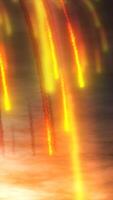 Abstract golden mesh of glowing energy and luminous waves forming a fluid, high-tech visual pattern video