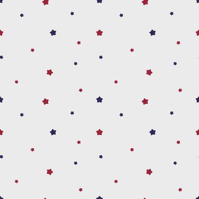 Fun colorful red and blue star seamless pattern creative minimalist style art background for children or trendy design simple celebrate childish party backdrop