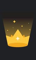Premium Access banner with golden crown, spotlight, and glowing stars. Ideal for in-app purchases, membership upgrade prompts, VIP badges, and subscription call-to-action designs. vector