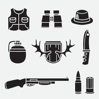 set of hunter good for icon, symbol, logo, element design, silhouette design, etc vector