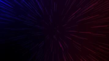 Black background with blue and red lines radiating out from the center. Suitable for abstract backgrounds, technology concepts, dynamic designs. video