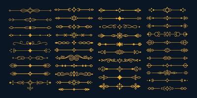 Beautiful vintage-inspired dividers and flourishes adding sophisticated charm to invitations and documents. vector