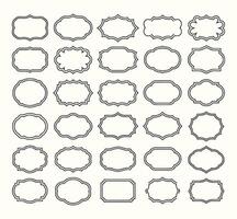 Timeless Shaped Frames Ideal for Badges and Emblems vector