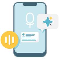 speech to text, digital message illustration vector