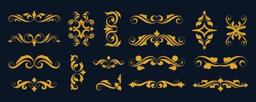 Decorative Golden Borders and Filigree a Touch of Opulence for Any Design vector