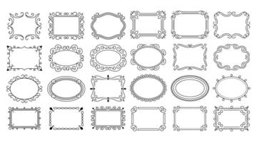 Beautiful Assortment of Retro Style Frames for Creative Projects vector