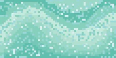 Abstract wave pixel art background. Ocean waves with pixel art. vector