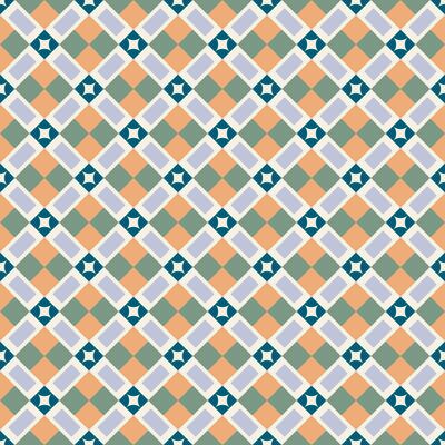 An orange and blue checkered pattern