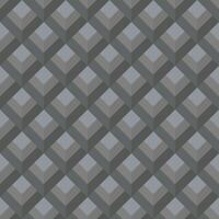 Monochrome geometric seamless pattern with isometric diamon shape vector