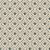 Minimalist chains inspired seamless pattern with geometric shapes on a beige background vector