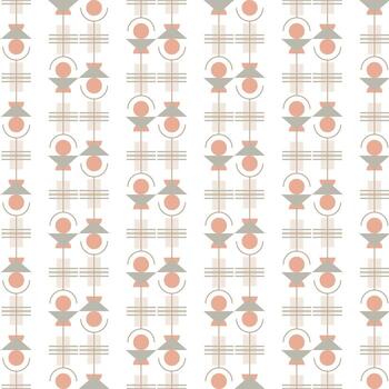 A pattern with orange and gray shapes on it vector