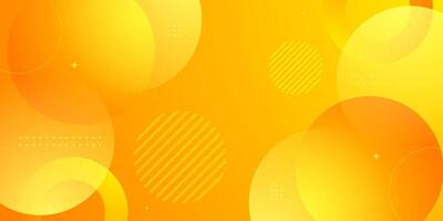 Abstract colorful orange circle background. Simple overlap geometric circle shapes pattern. vector
