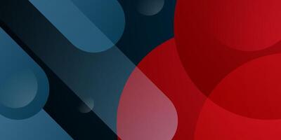 Abstract dynamic blue and red circle overlap background. Trendy shapes dynamic pattern background. vector