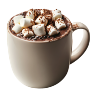 Hot chocolate with marshmallows in a mug png