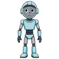 Futuristic Humanoid Robot Characters vector