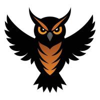 Great Horned Owl Illustration Design vector