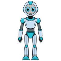 Humanoid Robots Technology Illustration vector