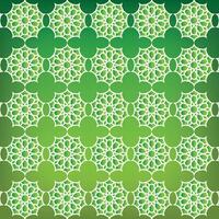 Round geometric ornament, pattern seamless line art with a green gradient background vector