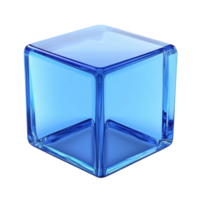 Glossy Blue Ice Cube Element For Refreshment Themes png