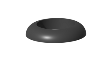Black circle 3d Empty transparent file png