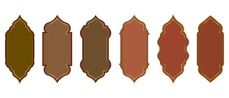 Oriental Frame or Border Background Set with Gold vector