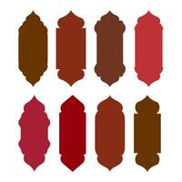 Oriental Red Elegant Frame or Border Background Set vector