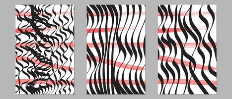Wall Art with Abstract Black and Red Scribble vector
