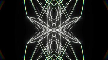White Abstract Moving Neon Lines Background VJ Loop in 4K video