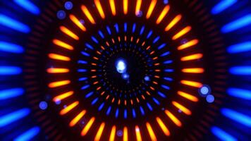 azul e laranja infinito luminescente abstrato espaço fundo vj ciclo dentro 4k video