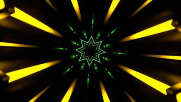 amarelo e verde pulso néon videogames dentro sem fim fluxo fundo vj ciclo dentro 4k video