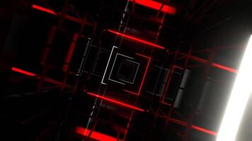 vermelho e branco espelho abstrato fantasia néon espaço fundo vj ciclo dentro 4k video