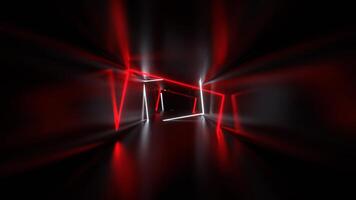 vermelho e branco fantasia túnel do néon Seções fundo vj ciclo dentro 4k video