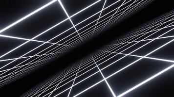 White Infinite Neon Grid Zone Background VJ Loop in 4K video