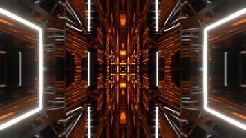 laranja e branco sem fim túnel para dentro digital fundo vj ciclo dentro 4k video
