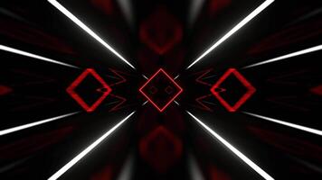 Red and White Strobe Neon Rhythm Tunnel Background VJ Loop in 4K video