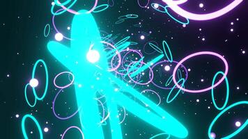 turquesa e roxa abstrato luminverso fundo vj ciclo dentro 4k video