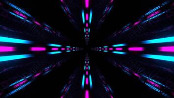 Cyan and Pink Extraterrestrial Neon Glow Cyber Highway Background VJ Loop in 4K video