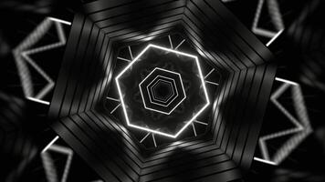 White Mirror Neon Prism of Space Background VJ Loop in 4K video