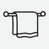 Elegant and Minimalist Towel Rack Icon in Clean Line Art Style vector