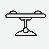 Elegant Chrome Table Icon in Modern Line Art Style vector