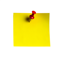 Sticky Note with Push Pin, Empty Yellow Paper Sticky Notes png