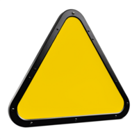 Yellow triangle Blank signpost with Black Border, warning sign with black frame for various Traffic Sign. png