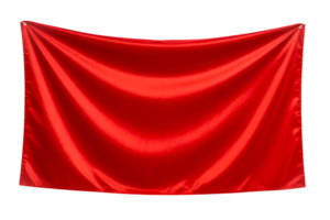 Red Febric Cloth Banner, Red Satin Banner on event, advertising banner, png