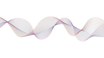 Abstract Wave Line Background. Smooth Gradient Flow Design vector
