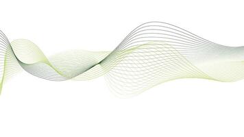 Green Abstract Wave Line Background. Smooth Flowing Curve Design vector
