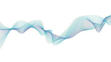 Blue and Green Wave Line Background, Abstract Flowing Curves Design vector