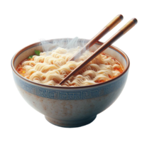 Steaming Bowl of Ramen with Chopsticks png