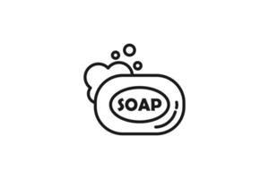 soap icon line design vector