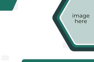 Modern Green Hexagonal Presentation Template vector